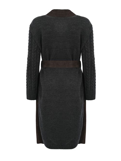 Trench Meissa in suede e maglia LEATHER AUTHORITY | MEISSA KNIT618